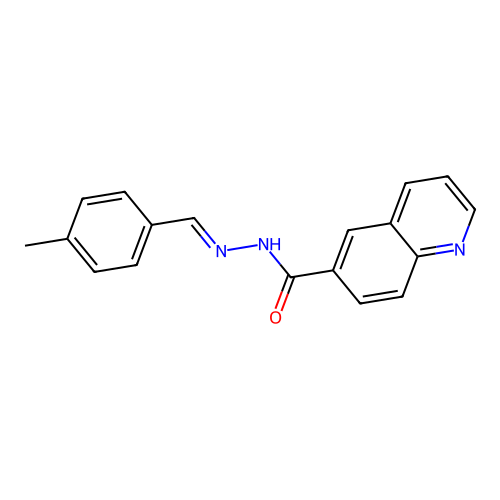 N'-[(Z)-(4-methylphenyl)methylidene]-6-quinolinecarbohydrazide structure