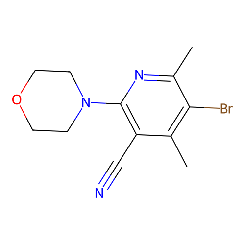 5-Bromo-4,6-dimethyl-2-morpholinonicotinonitrile structure