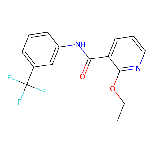 2-ethoxy-N-[3-(trifluoromethyl)phenyl]pyridine-3-carboxamide structure