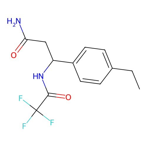 3-(4-Ethylphenyl)-3-[(2,2,2-trifluoroacetyl)amino]propanamide structure