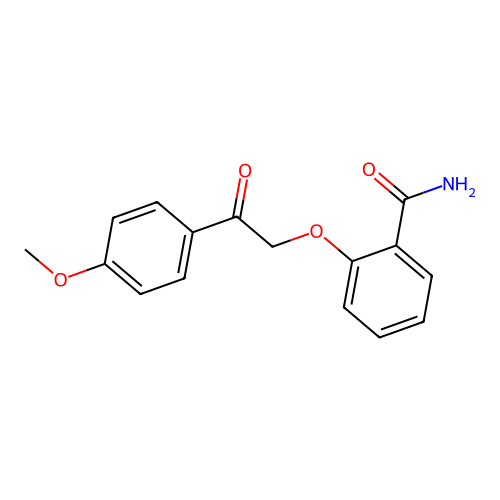 2-[2-(4-Methoxyphenyl)-2-oxoethoxy]benzamide structure