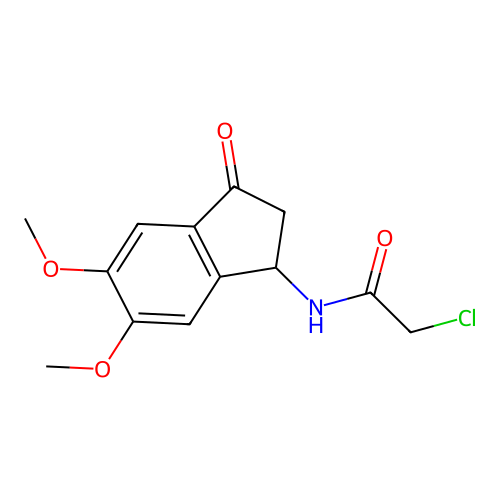 2-chloro-N-(5,6-dimethoxy-3-oxo-2,3-dihydro-1H-inden-1-yl)acetamide structure
