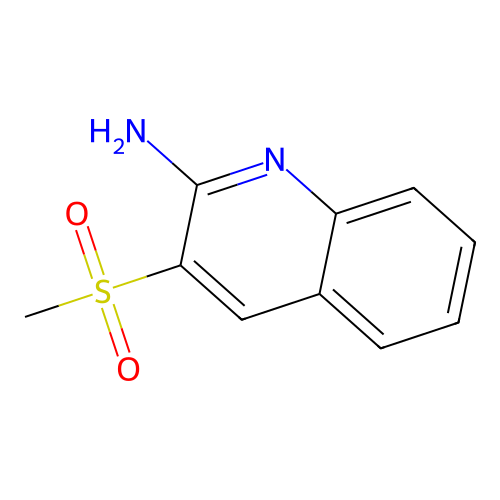 3-(Methylsulfonyl)-2-quinolinamine structure