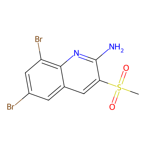 6,8-Dibromo-3-(methylsulfonyl)-2-quinolinamine structure