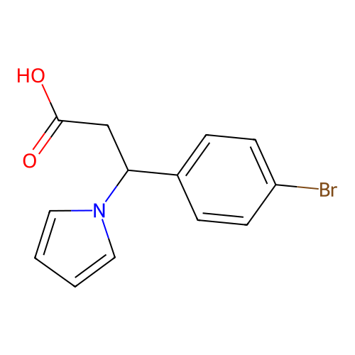 3-(4-bromophenyl)-3-(1H-pyrrol-1-yl)propanoic acid structure