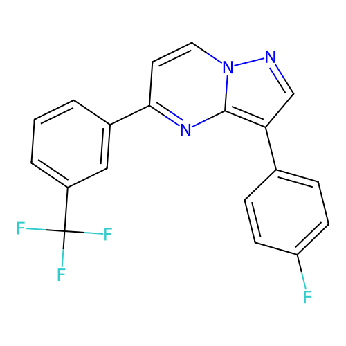 3-(4-Fluorophenyl)-5-[3-(trifluoromethyl)phenyl]pyrazolo[1,5-a]pyrimidine structure