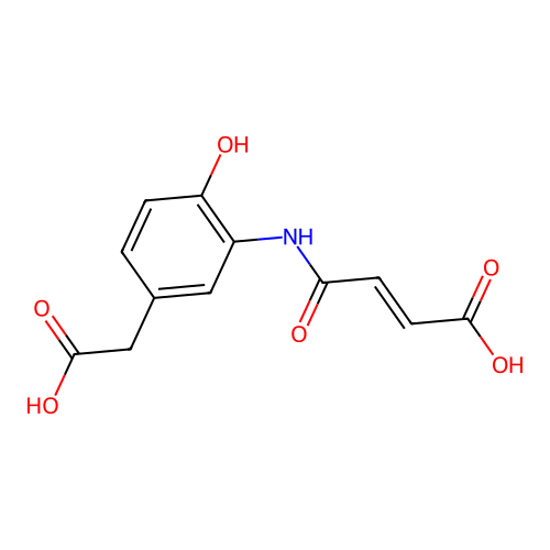 (E)-4-[5-(carboxymethyl)-2-hydroxyanilino]-4-oxo-2-butenoic acid structure