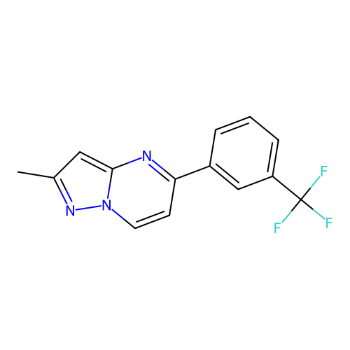 2-Methyl-5-[3-(trifluoromethyl)phenyl]pyrazolo[1,5-a]pyrimidine structure