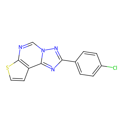 2-(4-Chlorophenyl)thieno[3,2-e][1,2,4]triazolo[1,5-c]pyrimidine structure