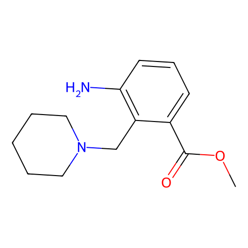 Methyl 3-amino-2-(piperidinomethyl)benzenecarboxylate structure