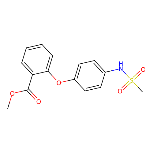 Methyl 2-{4-[(methylsulfonyl)amino]phenoxy}benzenecarboxylate structure