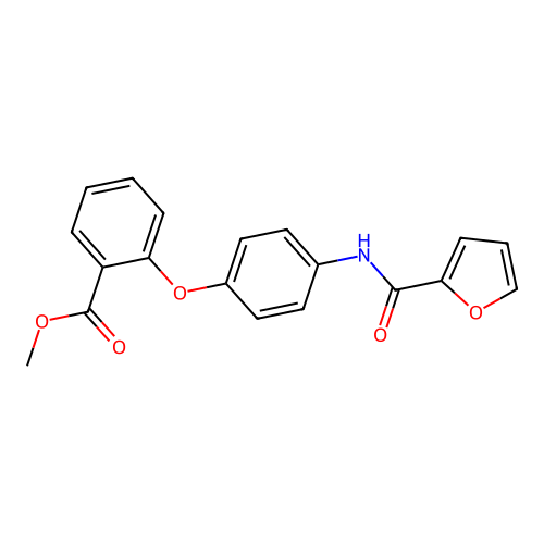 Methyl 2-{4-[(2-furylcarbonyl)amino]phenoxy}benzenecarboxylate structure