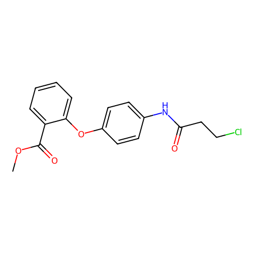 Methyl 2-{4-[(3-chloropropanoyl)amino]phenoxy}benzenecarboxylate structure