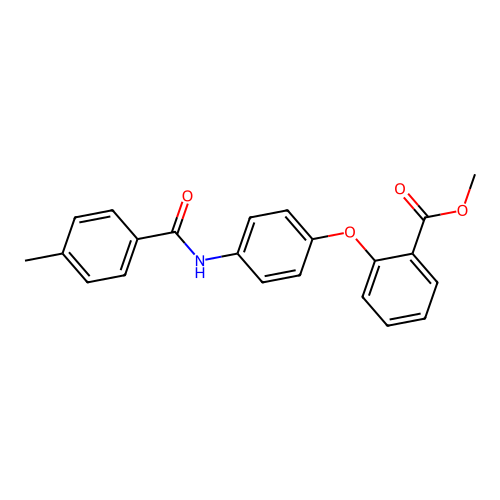 Methyl 2-{4-[(4-methylbenzoyl)amino]phenoxy}benzenecarboxylate structure
