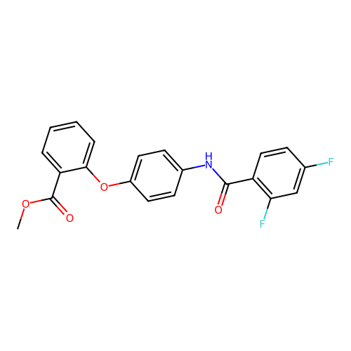 Methyl 2-{4-[(2,4-difluorobenzoyl)amino]phenoxy}benzenecarboxylate structure