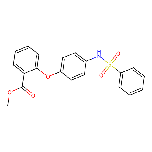 Methyl 2-{4-[(phenylsulfonyl)amino]phenoxy}benzenecarboxylate structure