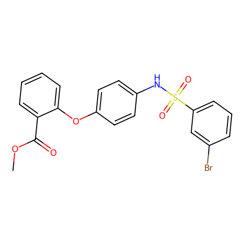 Methyl 2-(4-{[(3-bromophenyl)sulfonyl]amino}phenoxy)benzenecarboxylate structure