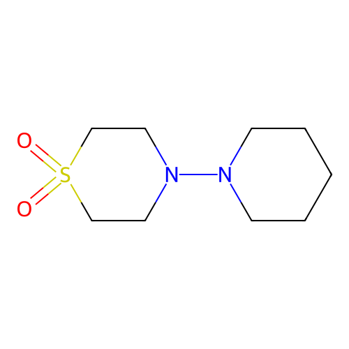 4-Piperidino-1lambda~6~,4-thiazinane-1,1-dione structure