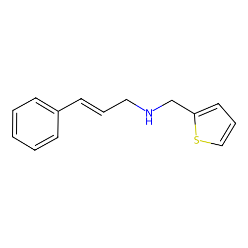 3-phenyl-N-(thiophen-2-ylmethyl)prop-2-en-1-amine structure