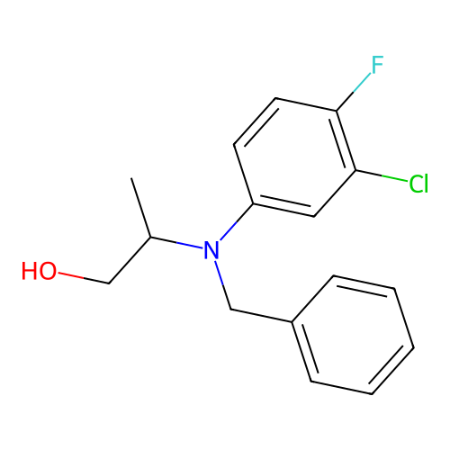 2-(Benzyl-3-chloro-4-fluoroanilino)-1-propanol structure