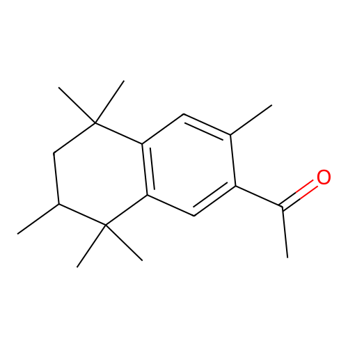 7-Acetyl-1,1,2,4,4,6-hexamethyl-1,2,3,4-tetrahydronaphthalene structure