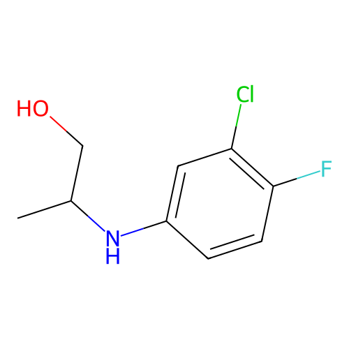 2-[(3-Chloro-4-fluorophenyl)amino]propan-1-ol structure