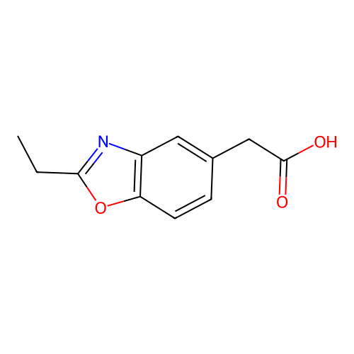 2-(2-Ethyl-1,3-benzoxazol-5-yl)acetic acid structure