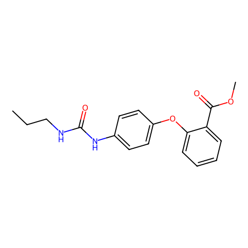 Methyl 2-(4-{[(propylamino)carbonyl]amino}phenoxy)benzenecarboxylate structure