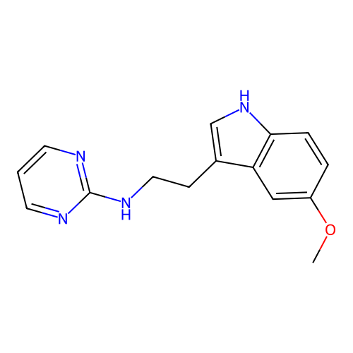 N-[2-(5-methoxy-1H-indol-3-yl)ethyl]pyrimidin-2-amine structure
