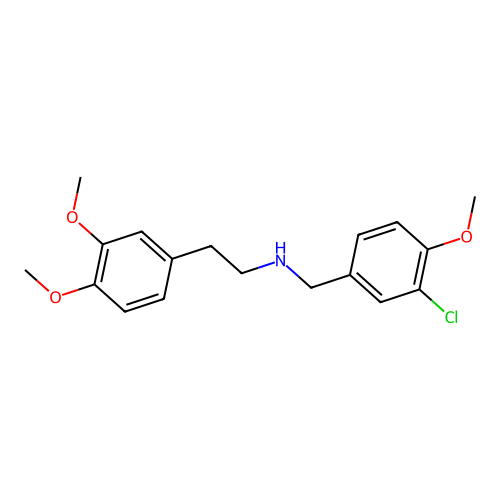 N-(3-chloro-4-methoxybenzyl)-2-(3,4-dimethoxyphenyl)-1-ethanamine structure