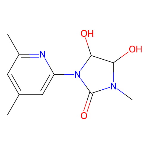 1-(4,6-Dimethylpyridin-2-yl)-4,5-dihydroxy-3-methylimidazolidin-2-one structure