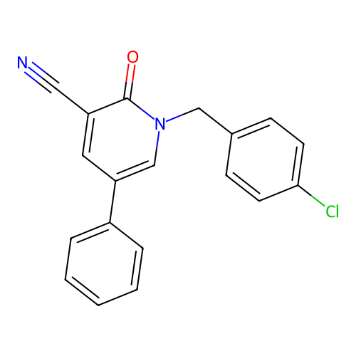 1-(4-Chlorobenzyl)-2-oxo-5-phenyl-1,2-dihydro-3-pyridinecarbonitrile structure