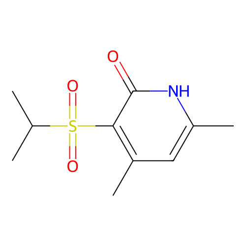 3-(isopropylsulfonyl)-4,6-dimethyl-2(1H)-pyridinone structure