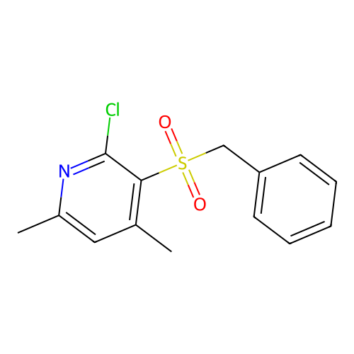 3-(Benzylsulfonyl)-2-chloro-4,6-dimethylpyridine structure