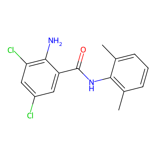 2-amino-3,5-dichloro-N-(2,6-dimethylphenyl)benzamide structure