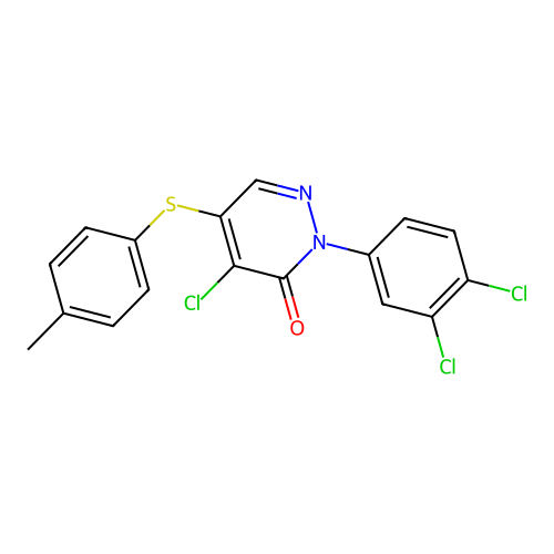 4-chloro-2-(3,4-dichlorophenyl)-5-[(4-methylphenyl)sulfanyl]-3(2H)-pyridazinone structure