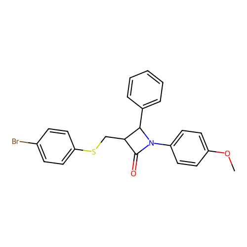 3-{[(4-Bromophenyl)sulfanyl]methyl}-1-(4-methoxyphenyl)-4-phenyl-2-azetanone structure