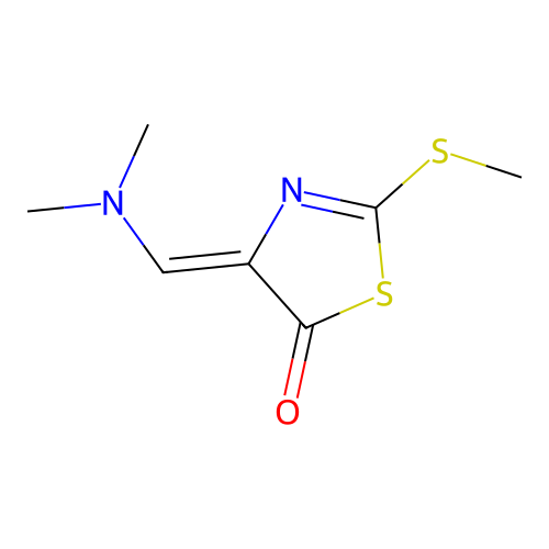 4-(Dimethylaminomethylidene)-2-methylsulfanyl-1,3-thiazol-5-one structure