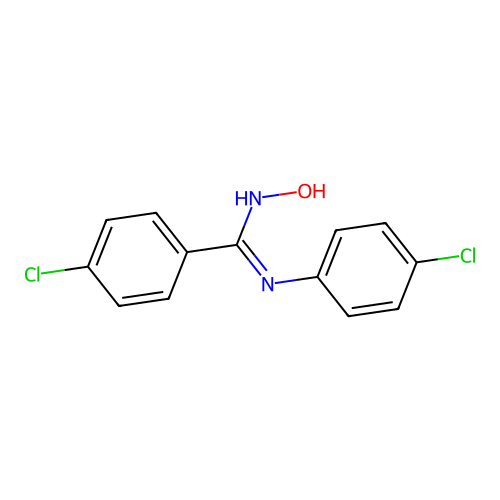 4-chloro-N-(4-chlorophenyl)-N'-hydroxybenzenecarboximidamide structure