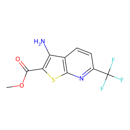 Methyl 3-amino-6-(trifluoromethyl)thieno[2,3-b]pyridine-2-carboxylate structure