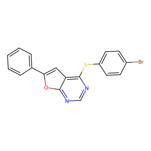 4-[(4-Bromophenyl)sulfanyl]-6-phenylfuro[2,3-d]pyrimidine structure