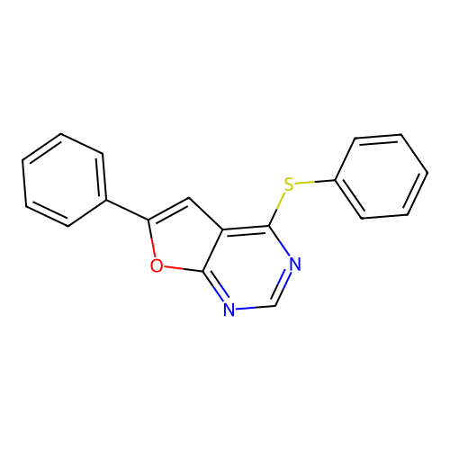 6-Phenyl-4-(phenylsulfanyl)furo[2,3-d]pyrimidine structure