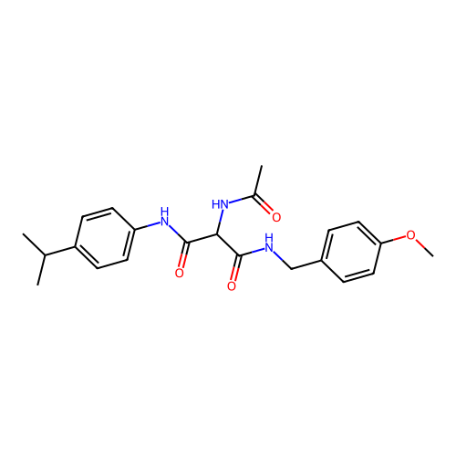 2-(acetylamino)-N~1~-(4-isopropylphenyl)-N~3~-(4-methoxybenzyl)malonamide structure