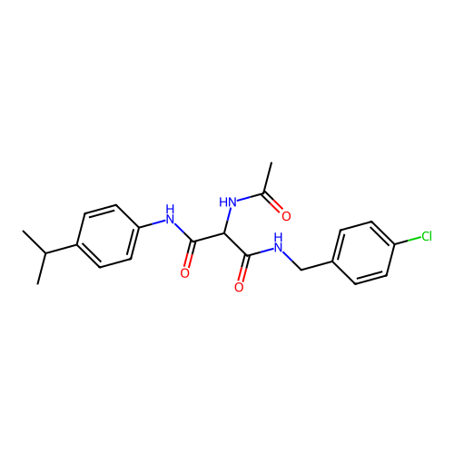 2-(acetylamino)-N~1~-(4-chlorobenzyl)-N~3~-(4-isopropylphenyl)malonamide structure