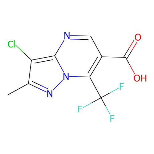 3-Chloro-2-methyl-7-(trifluoromethyl)pyrazolo[1,5-a]pyrimidine-6-carboxylic acid structure