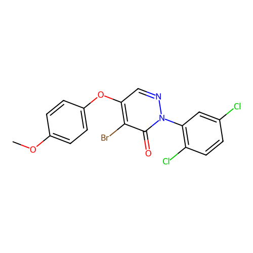 4-Bromo-2-(2,5-dichlorophenyl)-5-(4-methoxyphenoxy)pyridazin-3-one structure