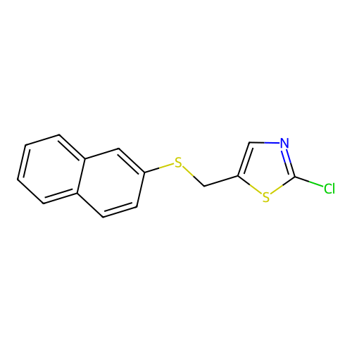2-Chloro-5-[(2-naphthylsulfanyl)methyl]-1,3-thiazole structure