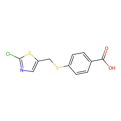 4-[(2-Chloro-5-thiazolyl)methylthio]benzoic acid structure