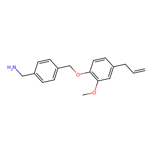 {4-[(4-Allyl-2-methoxyphenoxy)methyl]phenyl}methanamine structure