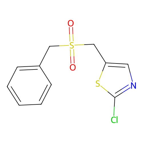 Benzyl (2-chloro-1,3-thiazol-5-yl)methyl sulfone structure